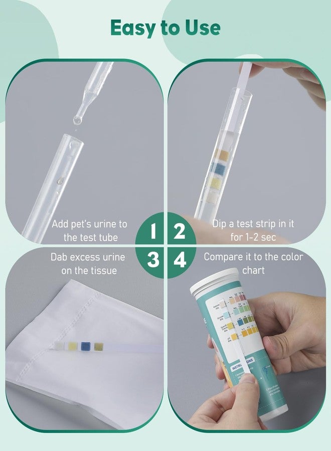 Pawfly Urine Test Strips, 100 Strips, Pet Urine Testing Strips for Ketone, Glucose, Specific Gravity & pH, Urinalysis Test Strips for Vets - Image 5